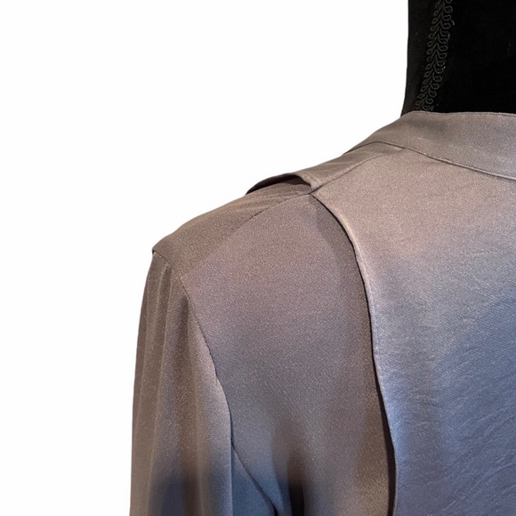 BCBGmaxazria neutral grey long sleeve pullover elastic waist dress size medium - Picture 10 of 14